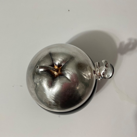 VTG Cranberry Glass and Silver Brass Jam Sugar Pot - Picture 3 of 8